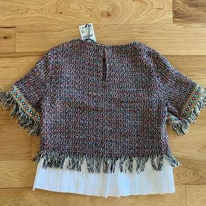 Brand new Zara tweed top size M